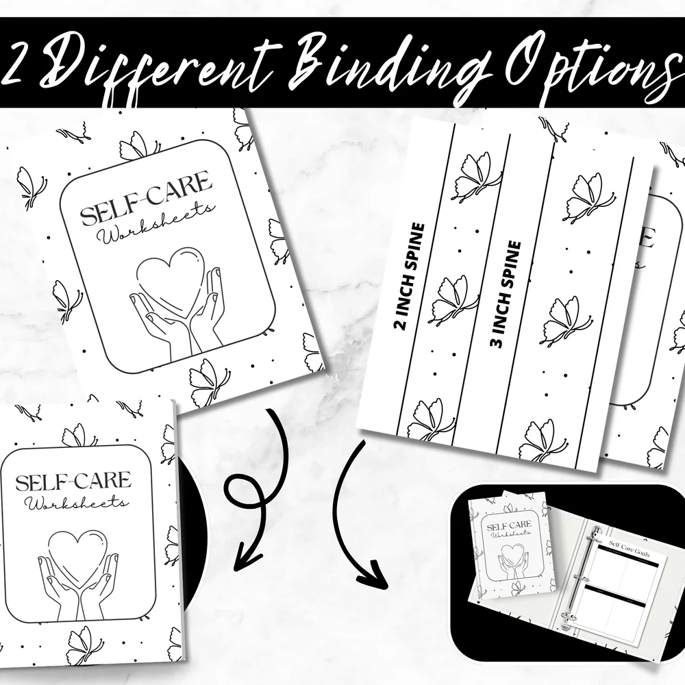 Self-Care Worksheets Instant Download